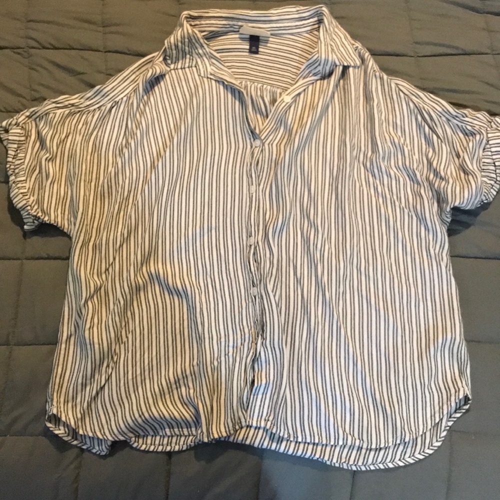 Striped button down shirt